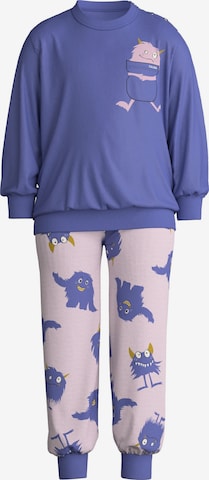 CALIDA Schlafanzug 'Toddlers Monsters' in Blau: Vorderseite