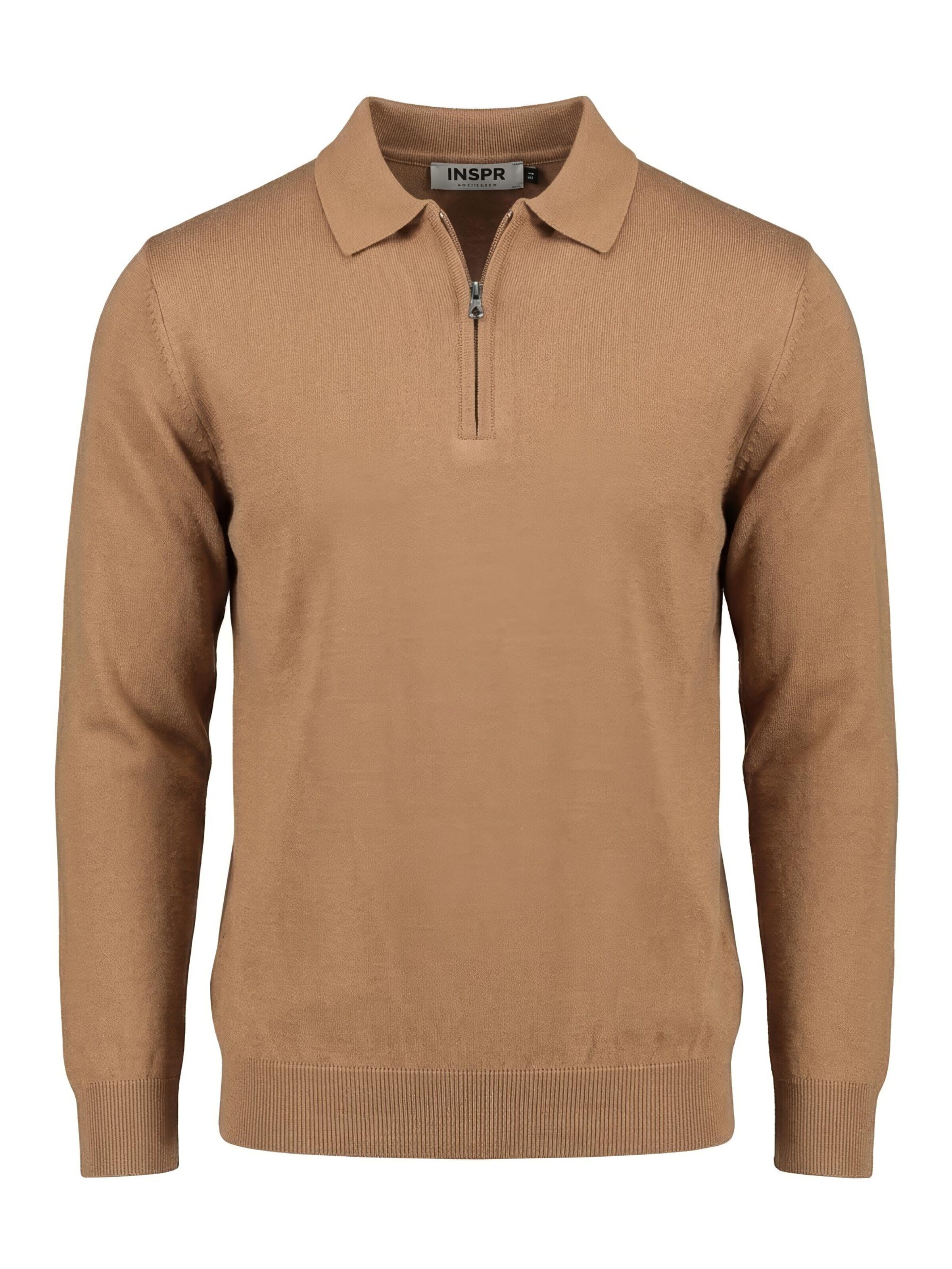 INSPR Sweater 'Markova Zip' in Beige: front