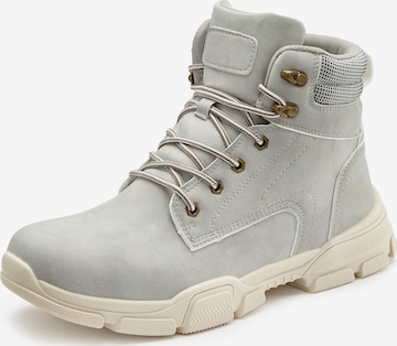 Authentic Le Jogger Lace-Up Boots in Grey: front