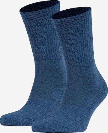 FALKE Athletic Socks in Blue: front