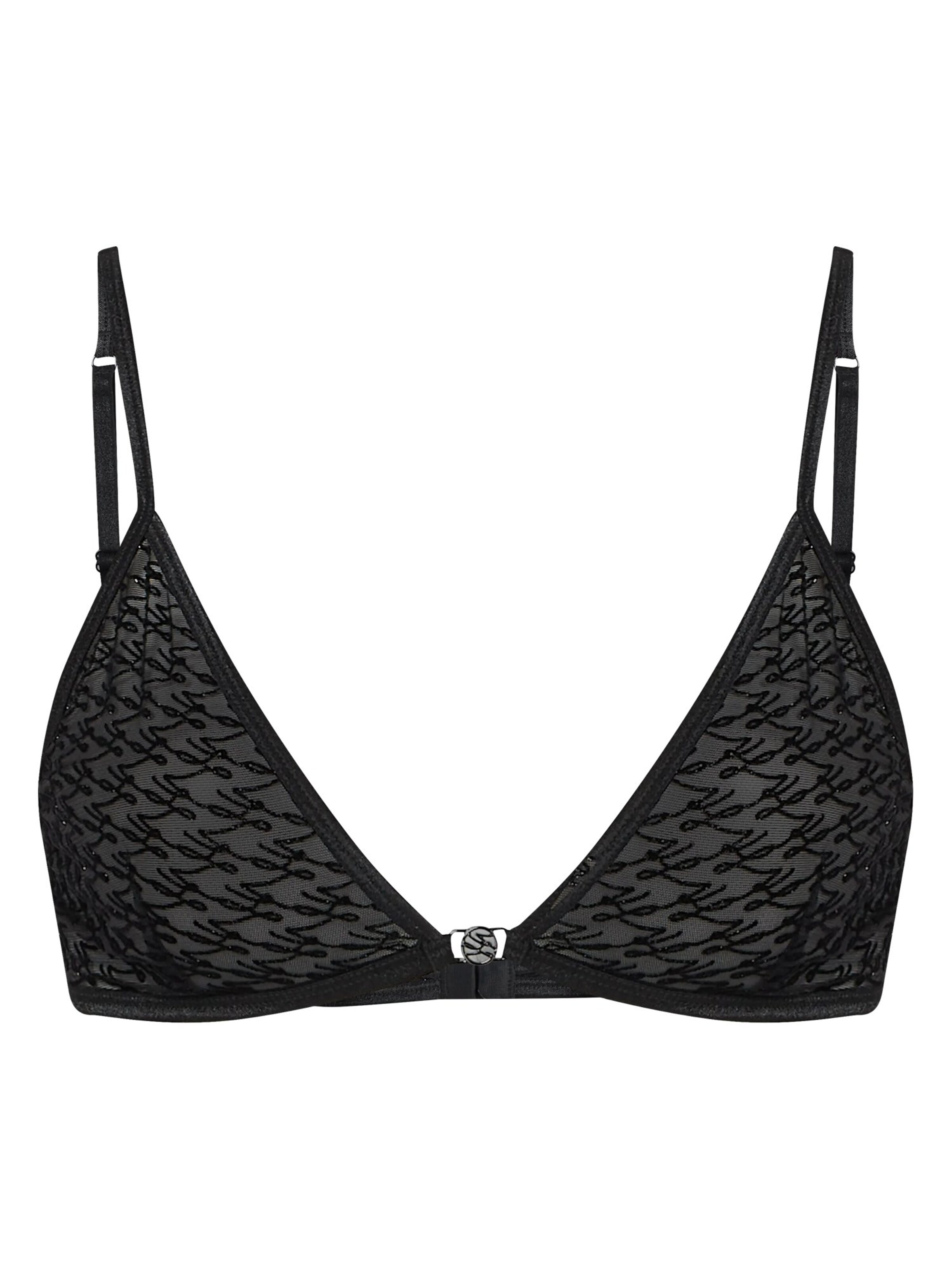Triangolo Reggiseno di Karl Lagerfeld in nero: frontale