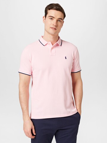 T-Shirt Polo Ralph Lauren en rose : devant