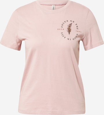 T-shirt 'Kita' ONLY en rose : devant