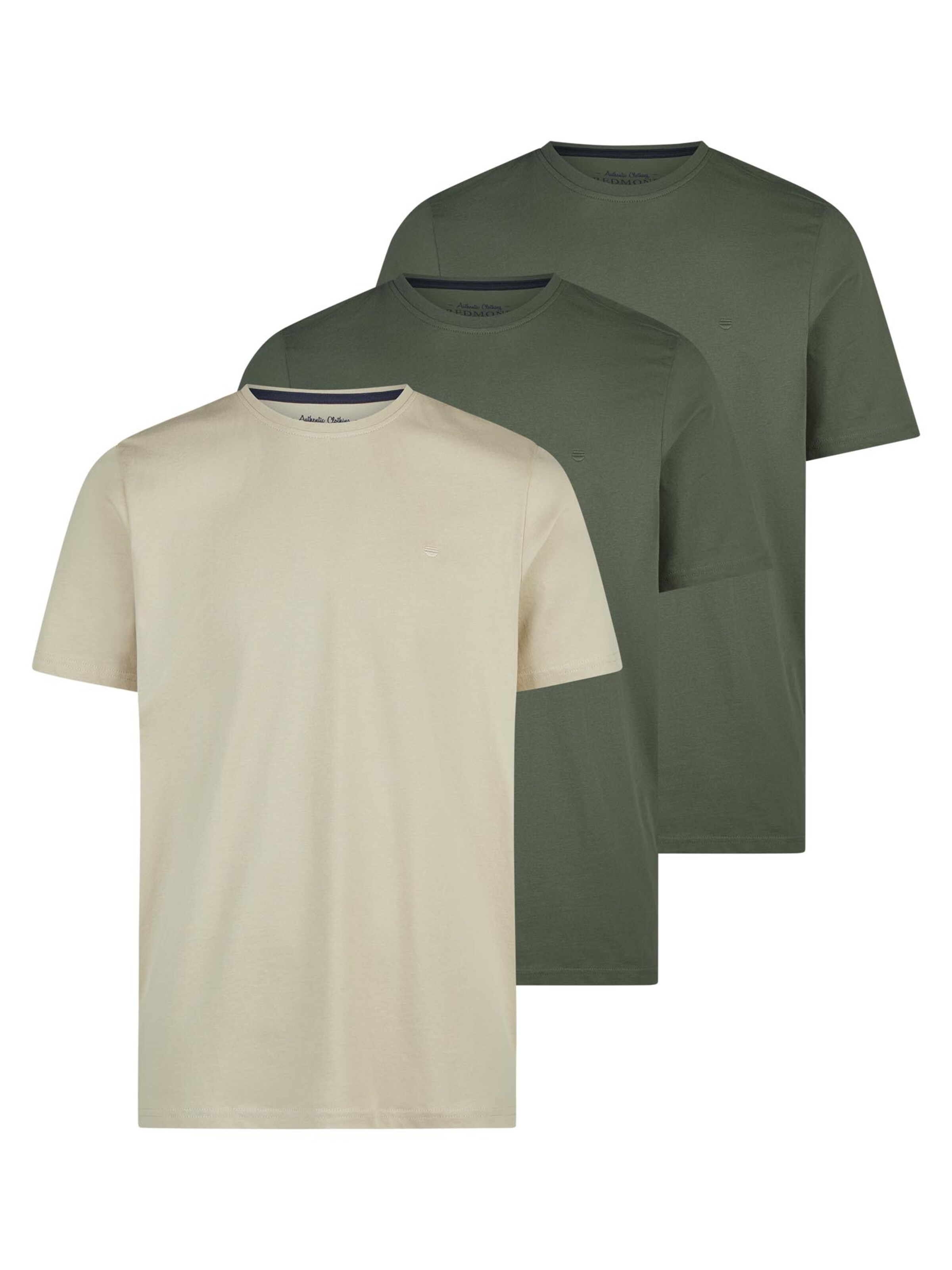 redmond Shirt 'Basic'‌ in Grün: Vorderseite