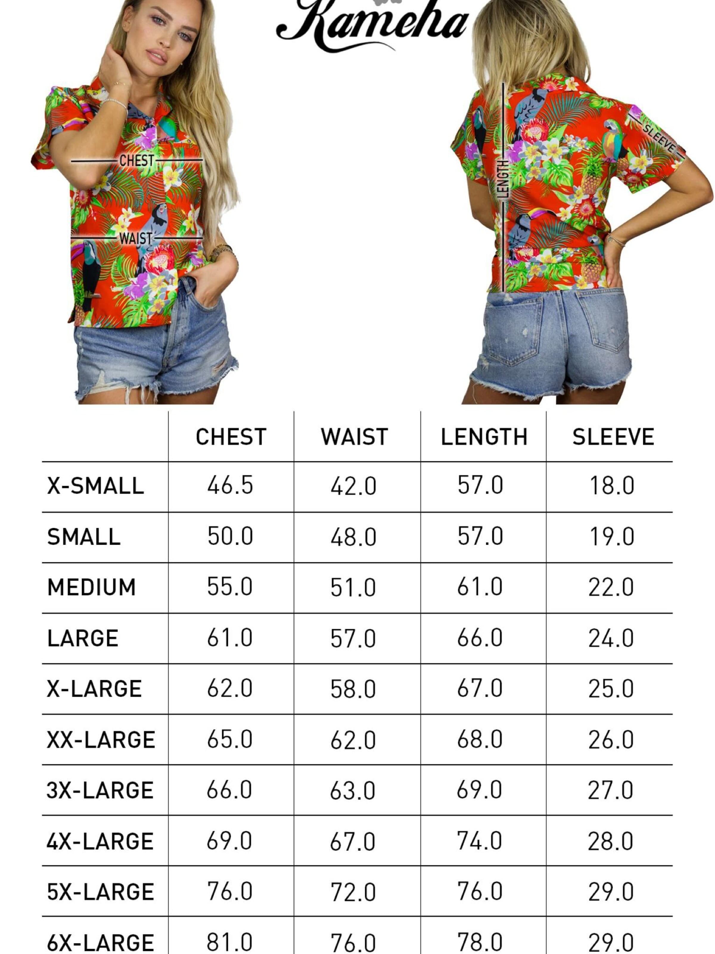 Camicia da donna 'Parrot Cockatoo' di King Kameha in arancione