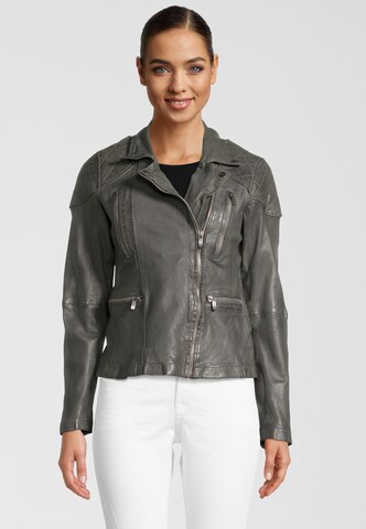 BUFFALO Lederjacke in Grau: Vorderseite