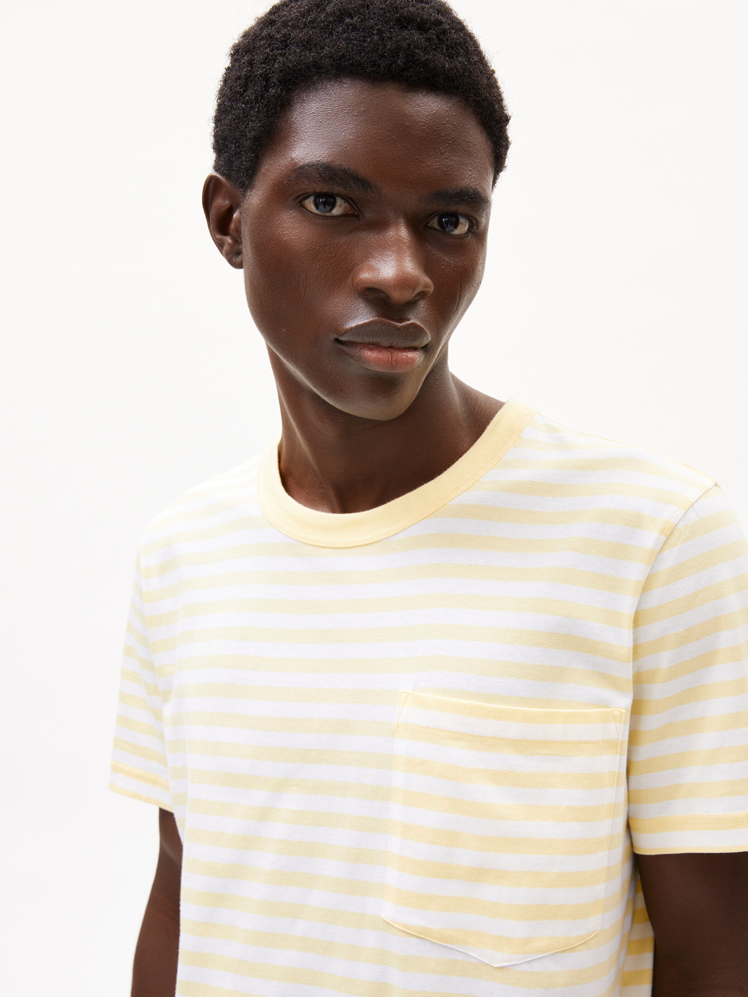 ARMEDANGELS Shirt ' MAARKOS POCKET STRIPES ' in Yellow