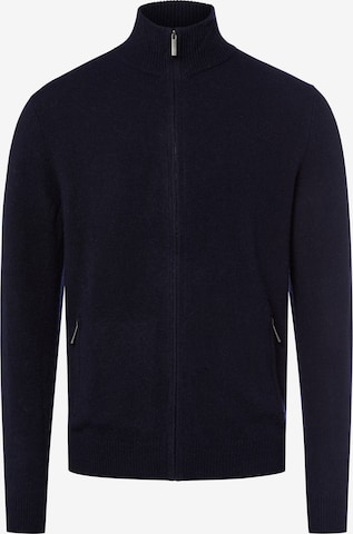 Andrew James Gebreid vest in Blauw: voorkant