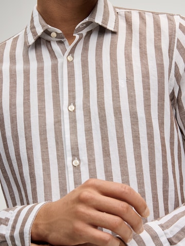 JOOP! Slim Fit Hemd 'Pit' in Braun