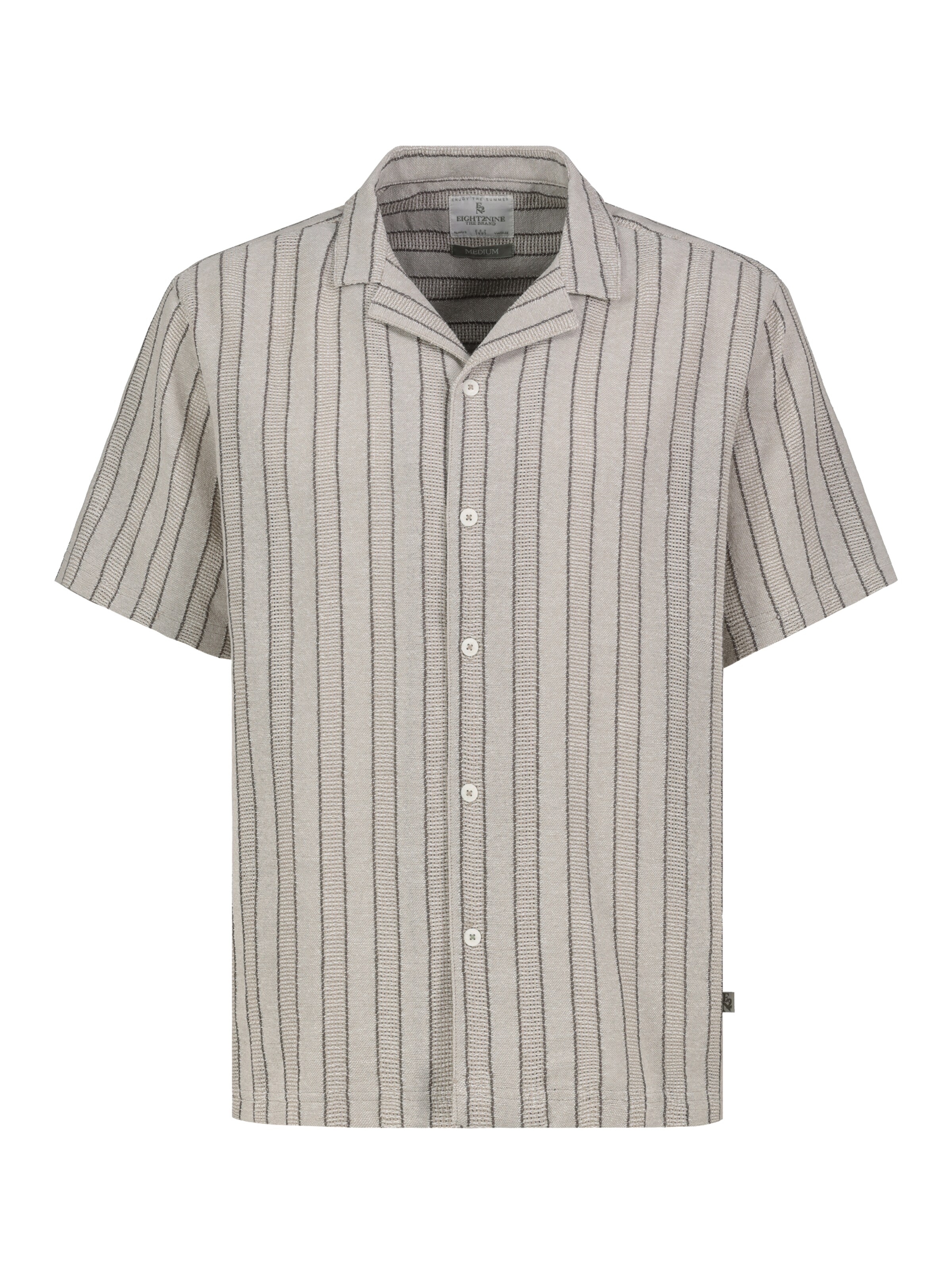 Eight2Nine Button Up Shirt in Beige: front