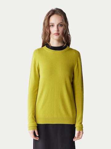 GOBI Cashmere Trui 'Women's Essential Cashmere Crewneck Sweater' in Geel