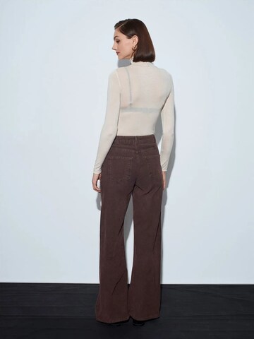 Dilvin Wide leg Pants in Brown