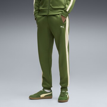 PUMA Tapered Workout Pants 'T7 ALWAYS ON' in Green: front