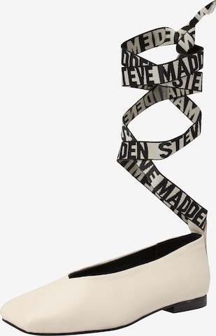 smėlio STEVE MADDEN Balerinos su dirželiais 'Ezri': priekis