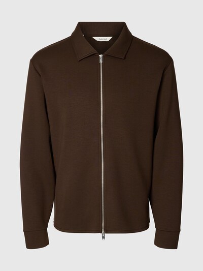 SELECTED Gebreid vest 'SLHManuel' in de kleur Bruin, Productweergave