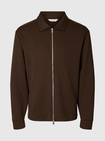 SELECTED Cardigan 'SLHManuel' i brun: forside