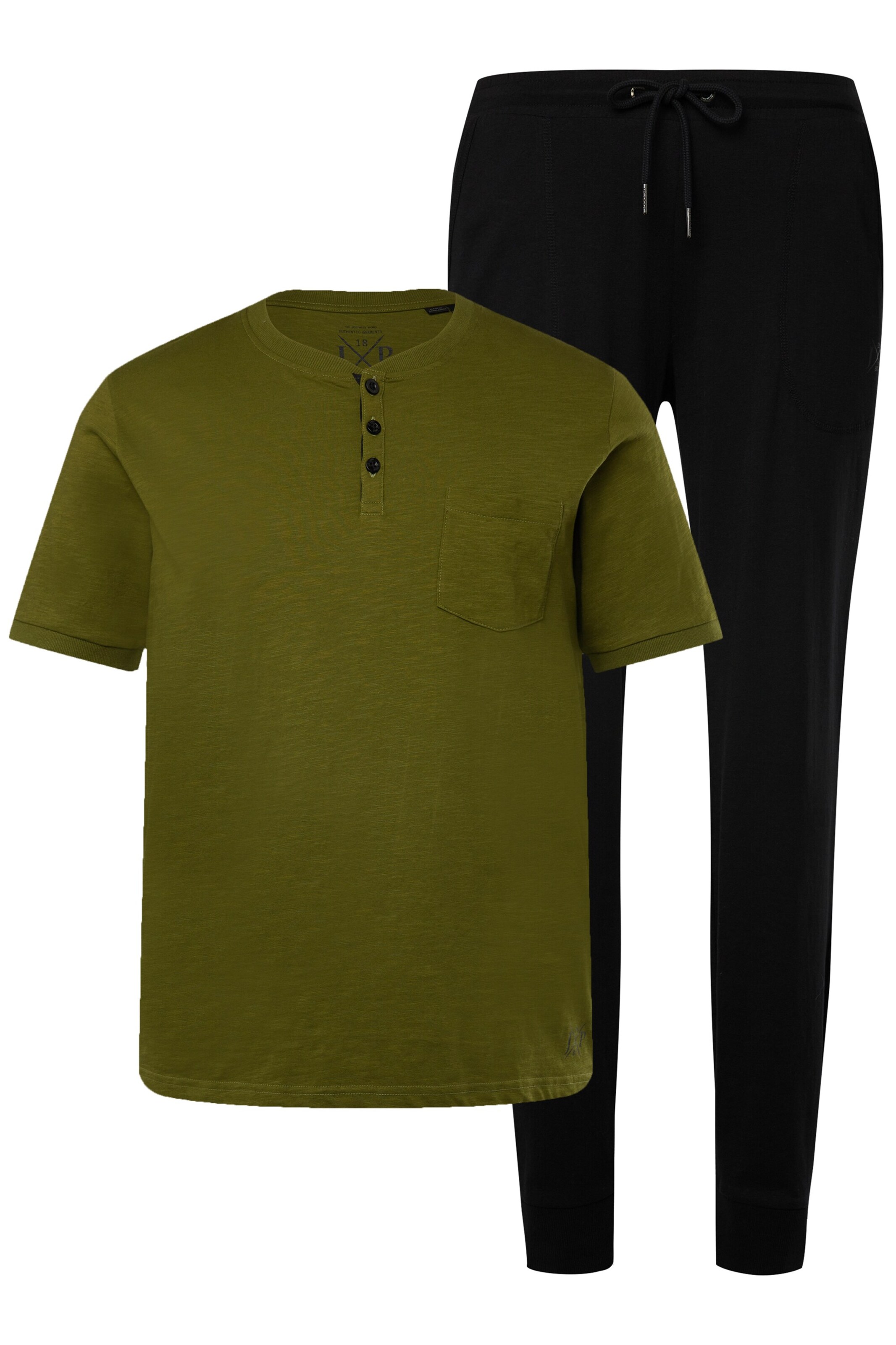 JP1880 Pyjama in Grün: Vorderseite