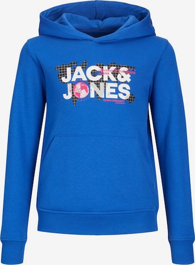 Jack & Jones Junior Sweat en bleu / rose / noir / blanc, Vue avec produit