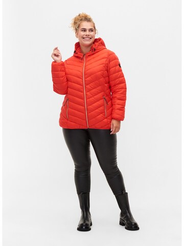 Zizzi Between-season jacket in Red