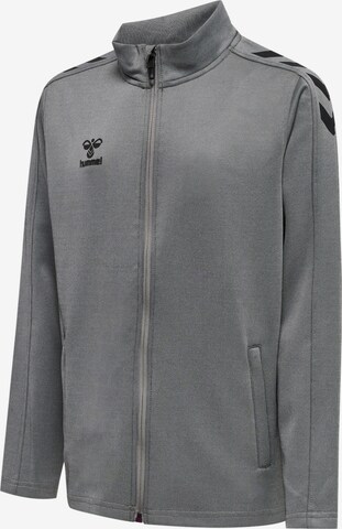 Hummel Athletic Zip-Up Hoodie 'Core Xk Poly' in Grey