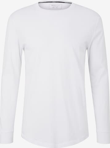 T-Shirt TOM TAILOR DENIM en blanc : devant