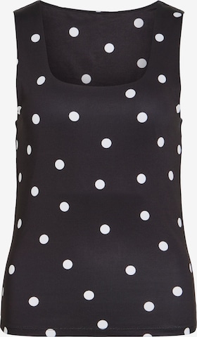 VILA Top 'VIKenza' in Schwarz: Vorderseite
