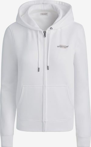 GUESS Sweatjacke in Weiß: Vorderseite