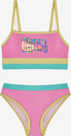 Bikini 'PENTI Mädchen Bikini-Set mit offenem Beauty-Halter und Hologramm-Muster' Penti en mélange de couleurs : devant