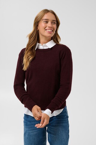 Pull-over 'Cashie' Kaffe en marron : devant
