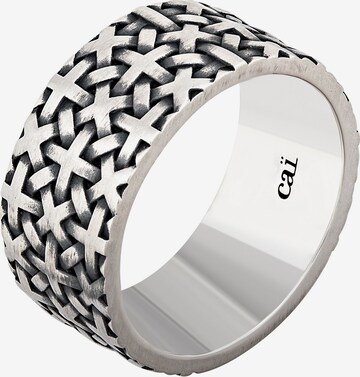 caï Ring in Silver: front