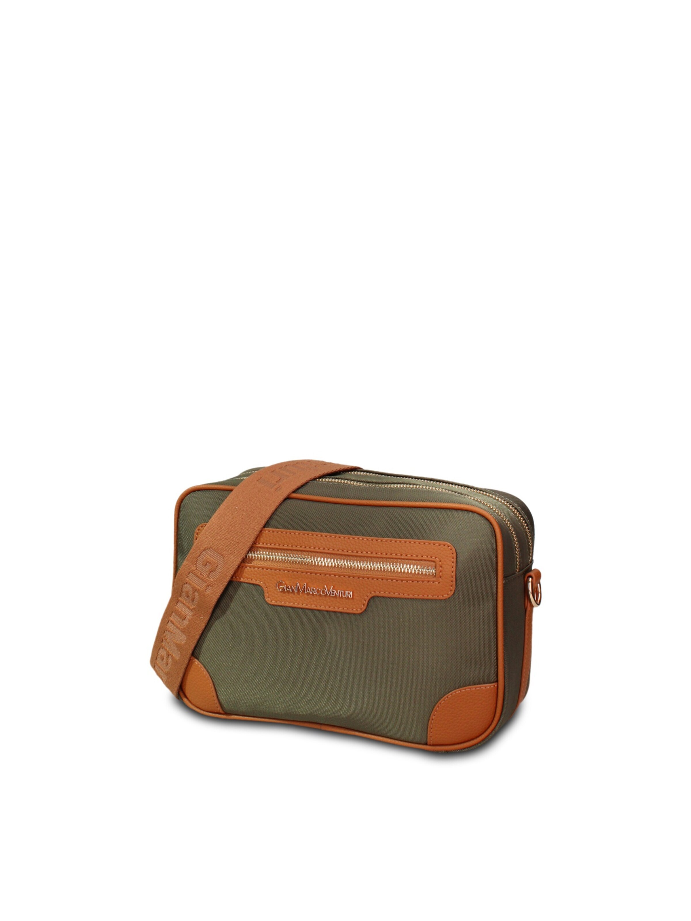 Borsa a tracolla 'Borsa a Tracolla Pelle Vegana Gianmarco Venturi Nera e - Versatile Donna' di GianMarco Venturi in verde: frontale