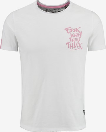 Key Largo Shirt 'WHAT' in White: front