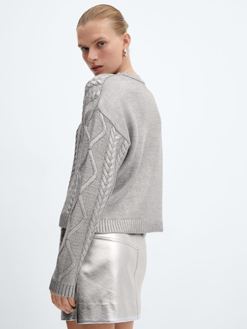 MANGO Sweater 'Foil' in Silver