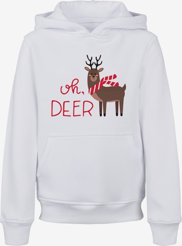 Sweat-shirt 'Christmas Deer' F4NT4STIC en blanc : devant