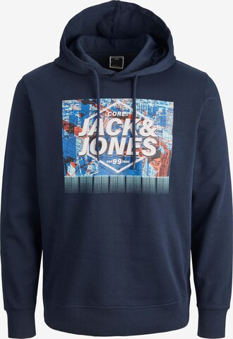 Bluză de molton 'Caleb' de la JACK & JONES pe albastru: față