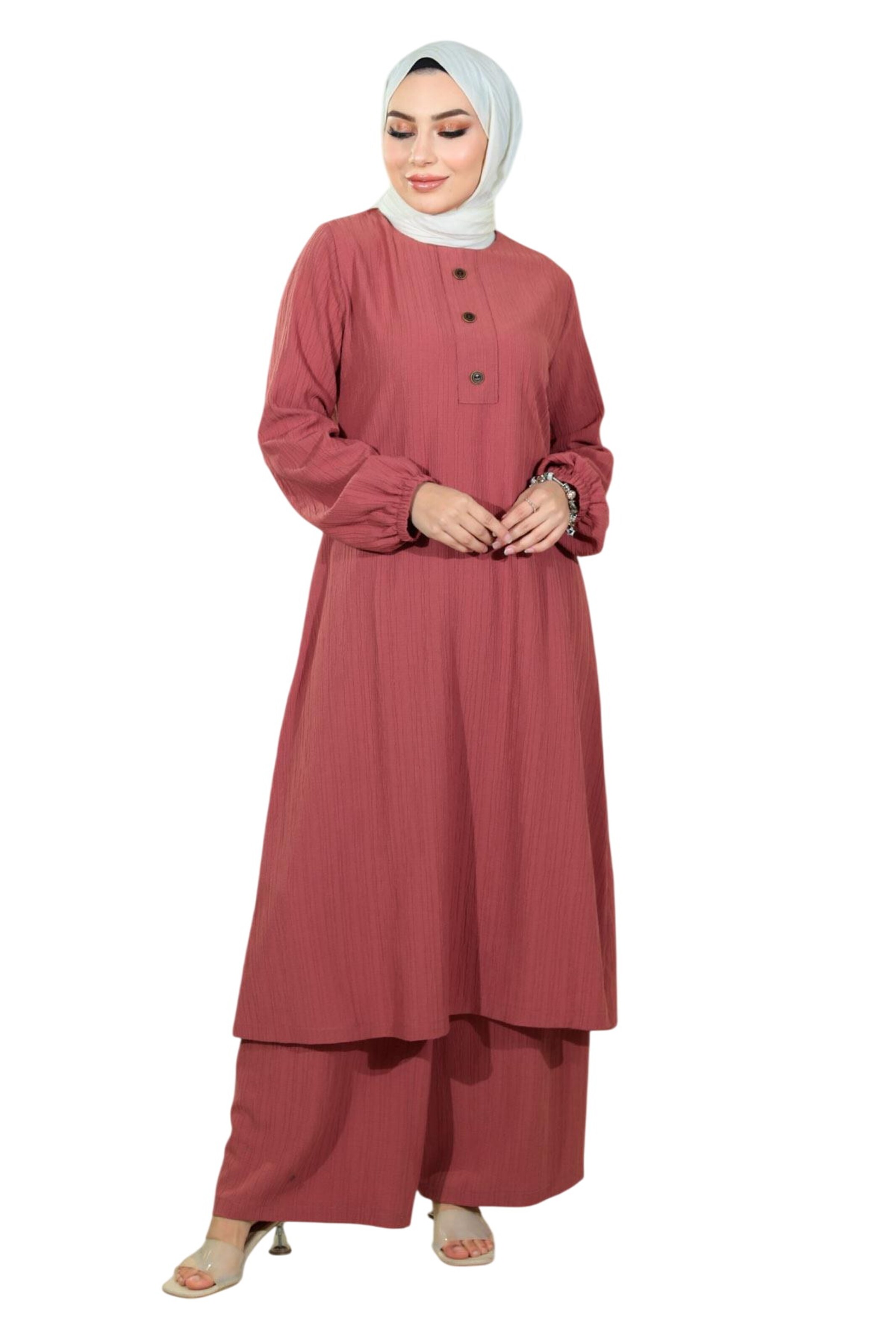 Pantalons de tailleur MODAMIHRAM en rose