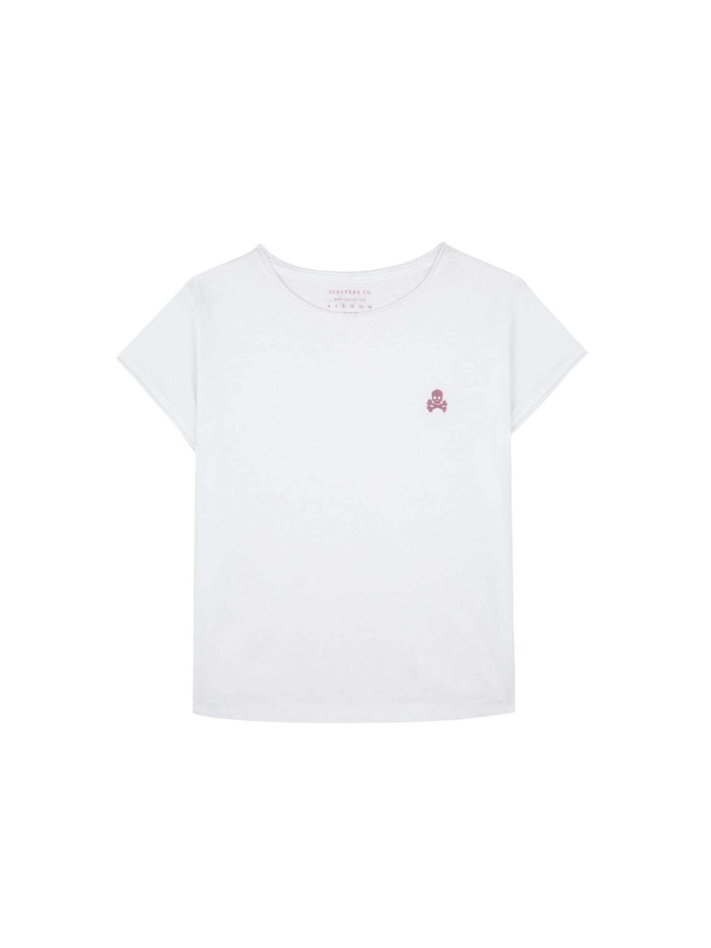 Scalpers T-shirt i vit: framsida