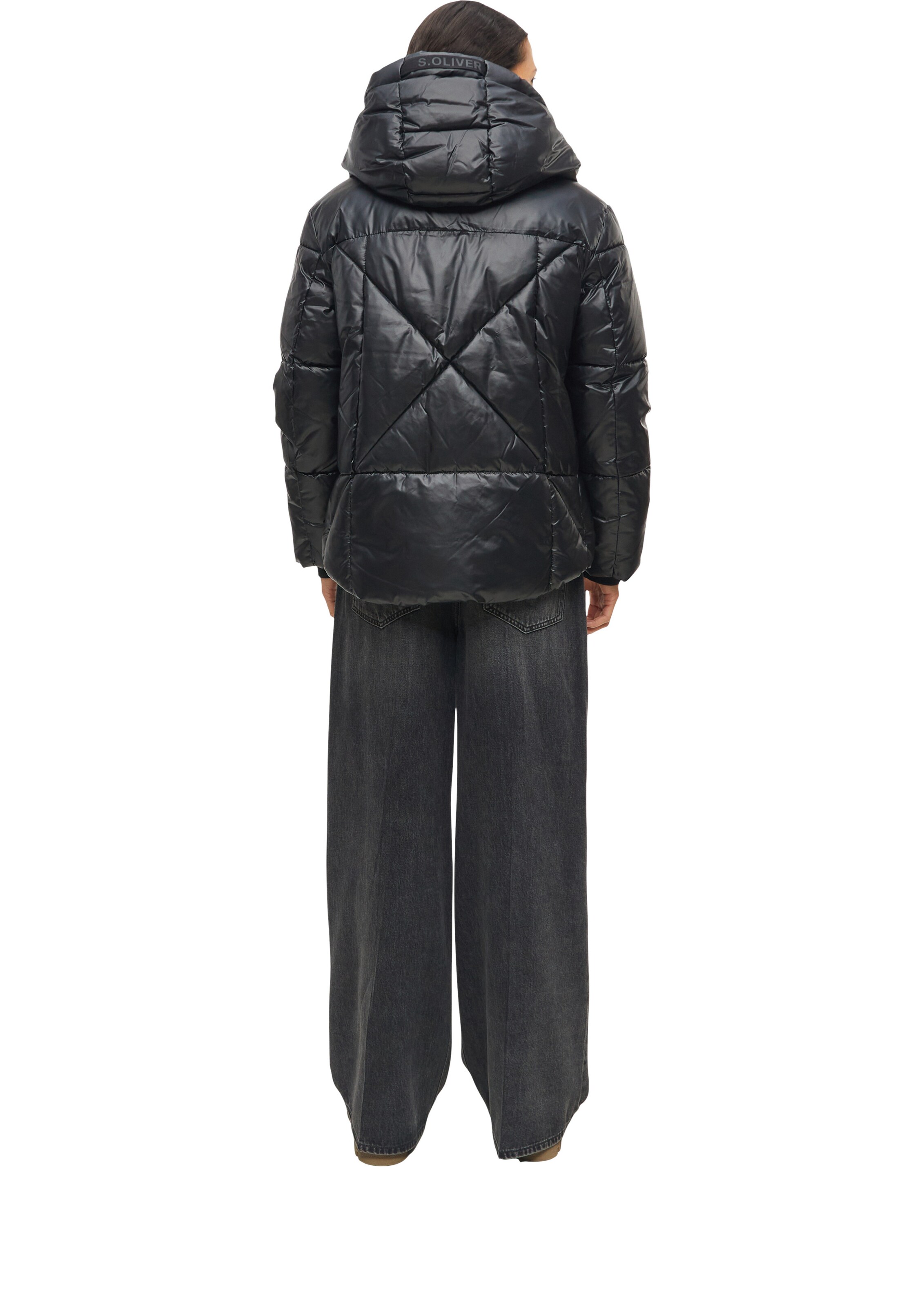 s.Oliver Jacke in Schwarz: Rückseite