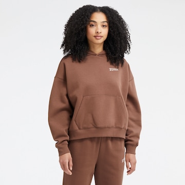 Sweat de sport new balance en marron : devant