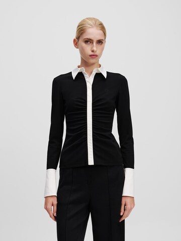 Camicia da donna di Karl Lagerfeld in nero: frontale