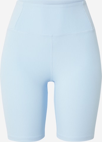 Girlfriend Collective Skinny Workout Pants in Blue: front
