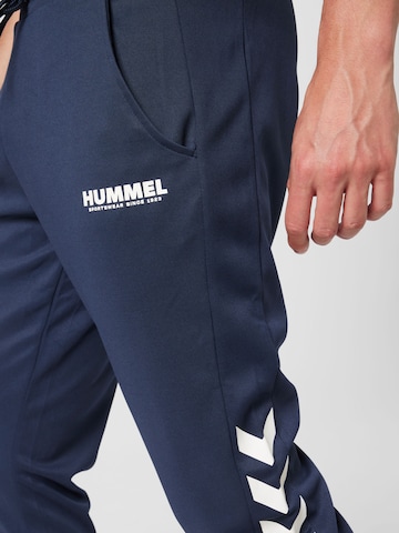 Hummel Tapered Workout Pants 'Legacy' in Blue