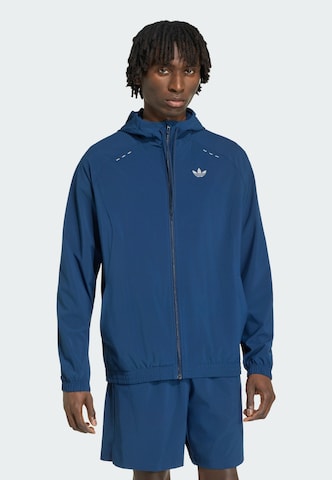 ADIDAS ORIGINALS - Casaco meia-estação 'Trefoil Essentials' em azul: frente