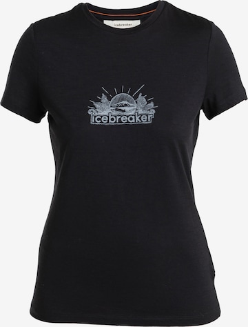 ICEBREAKER - Camisa funcionais 'Tech Lite III' em preto: frente