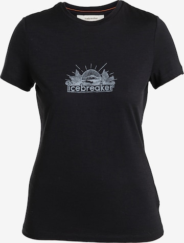 T-shirt fonctionnel 'Tech Lite III' ICEBREAKER en noir : devant