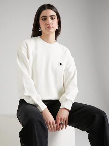 Carhartt WIP Sweatshirt 'Nelson' in White: front