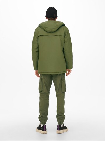 Parka invernale 'Jayden' di Only & Sons in verde