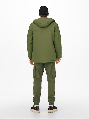 Only & Sons Téli parka 'Jayden' - zöld