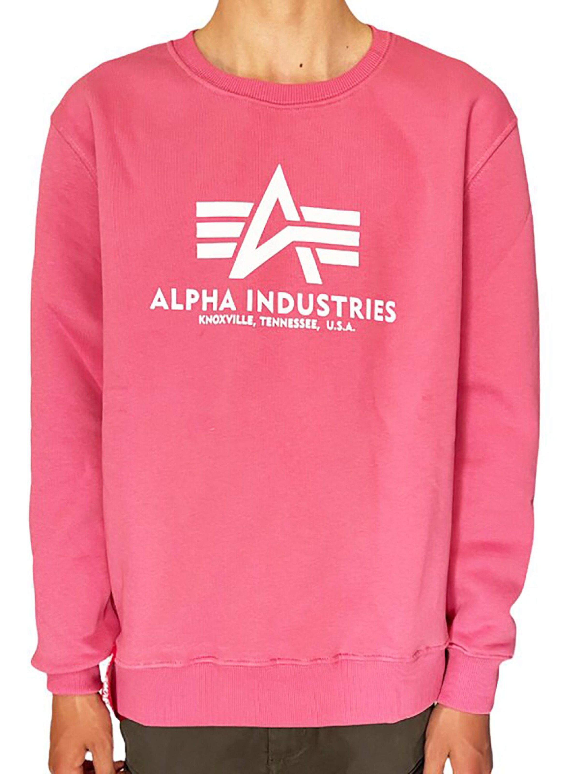 ALPHA INDUSTRIES Sweatshirt 'Basic' in Red: front