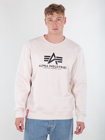 ALPHA INDUSTRIES Mikina – béžová: přední strana